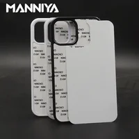 MANNIYA for iphone 15 plus 15 pro max Blank 2D Sublimation TPU+PC rubber phone Case cover with Aluminum inserts 10pcs/lot 2