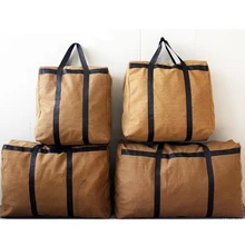 Утолщенная Большая вместительная износостойкая холщовая Компактная сумка для поездки Мужская Дорожная сумка вещевой мешок упаковка кубиков большая багажная сумка