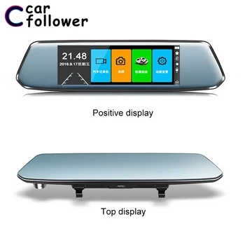 

7 Inch Touch Car Dvr Streaming Rear View Mirror Dash Camera Full HD 1080P Video Recorder Dual Lens With Rear View Camera