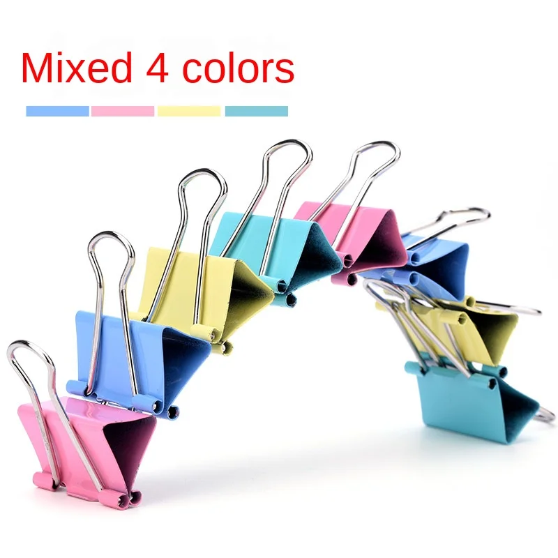 60pcs/BOX 15mm M&G Long tail folder pigtail iron clip folder business card finishing clip office supplies