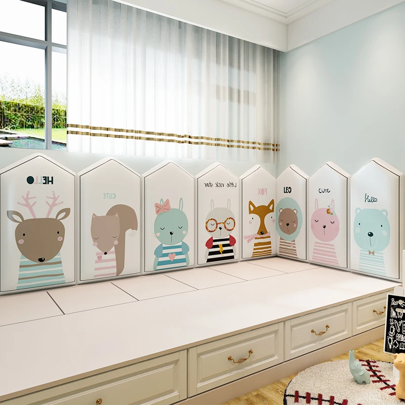

Children's Room Anti-collision Wall Stickers Tatami Wall Backrest Bedroom Bed Surrounding Decorative Headboard Soft Bag
