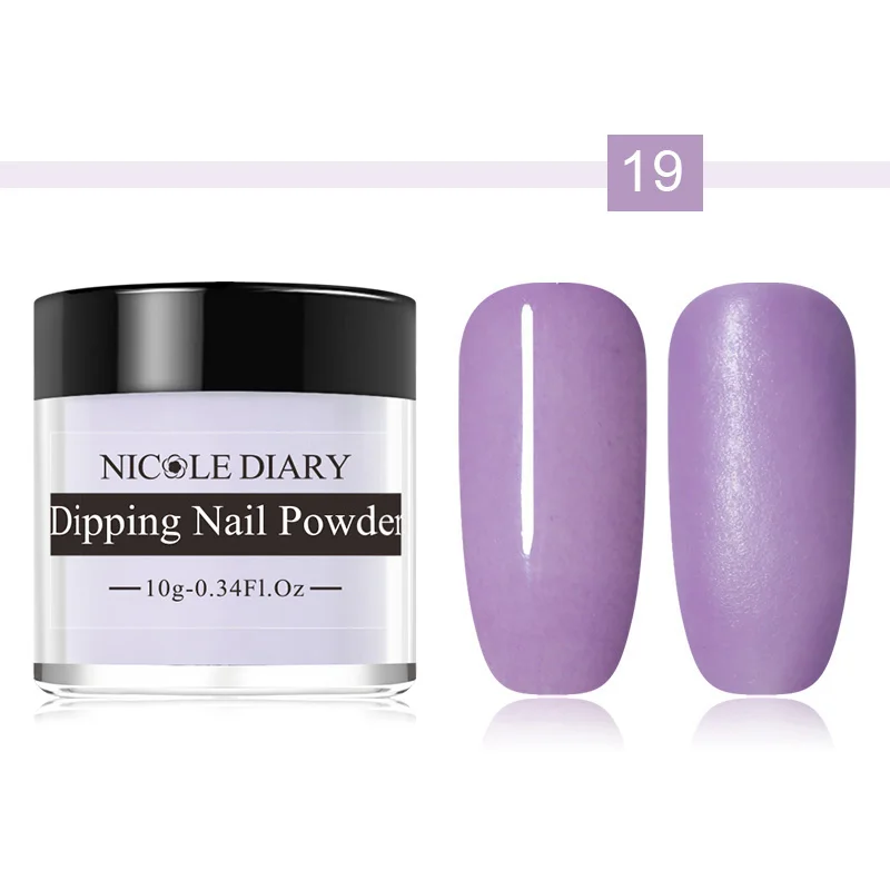 Color 19 NICOLE DAIRY 10 мл погружающаяся пудра для ногтей без лампы для лечения естественного сухого погружения жидкость для маникюра Dip - Цвет: Color 19