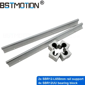 

SBR12 linear shaft support 12mm SBR12 650mm rail with SBR12UU Carriage blocks for CNC parts