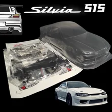 

RC 1/10 Nismo Coppermix Silvia S15 PVC Bodyshell 260mm Wheelbase With Lampshade and Spoiler For 1/10 RC Turing Drift