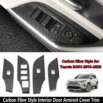 

Auto Window Panel Trim Interior Door Armrest Cover For Toyota RAV4 2019-2020 Window Decoration Covers