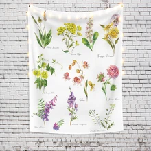 

Laeacco Wildflower Papillon Pattern Tapestries Nordic Simplicity Style Home Decor Bohe Artistic Polyester Fabric Dorm Carpets