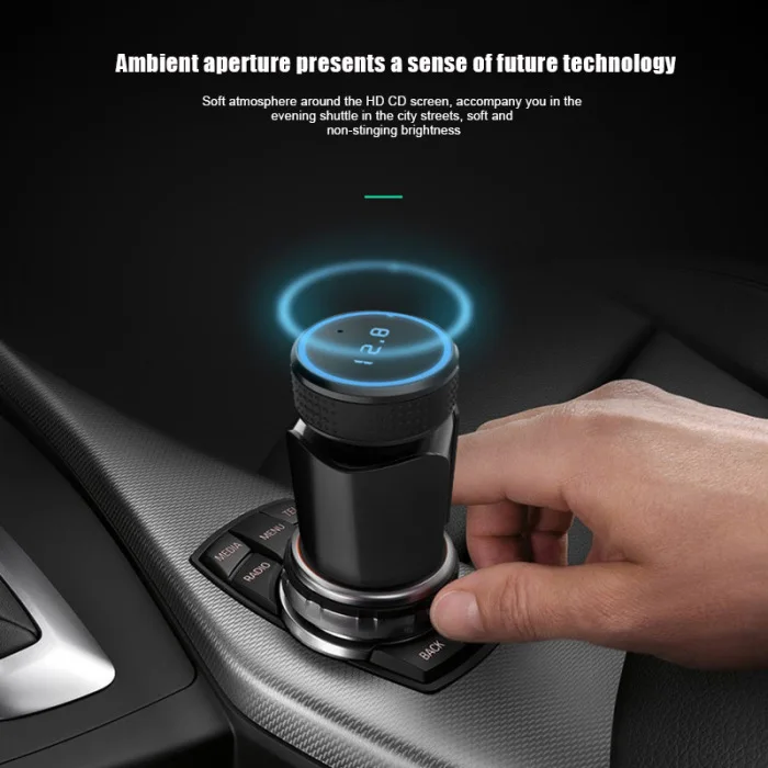Дизайн автомобиля Bluetooth MP3 музыкальный плеер Зарядное устройство FM передатчик Aux аудио выход приемник DU55