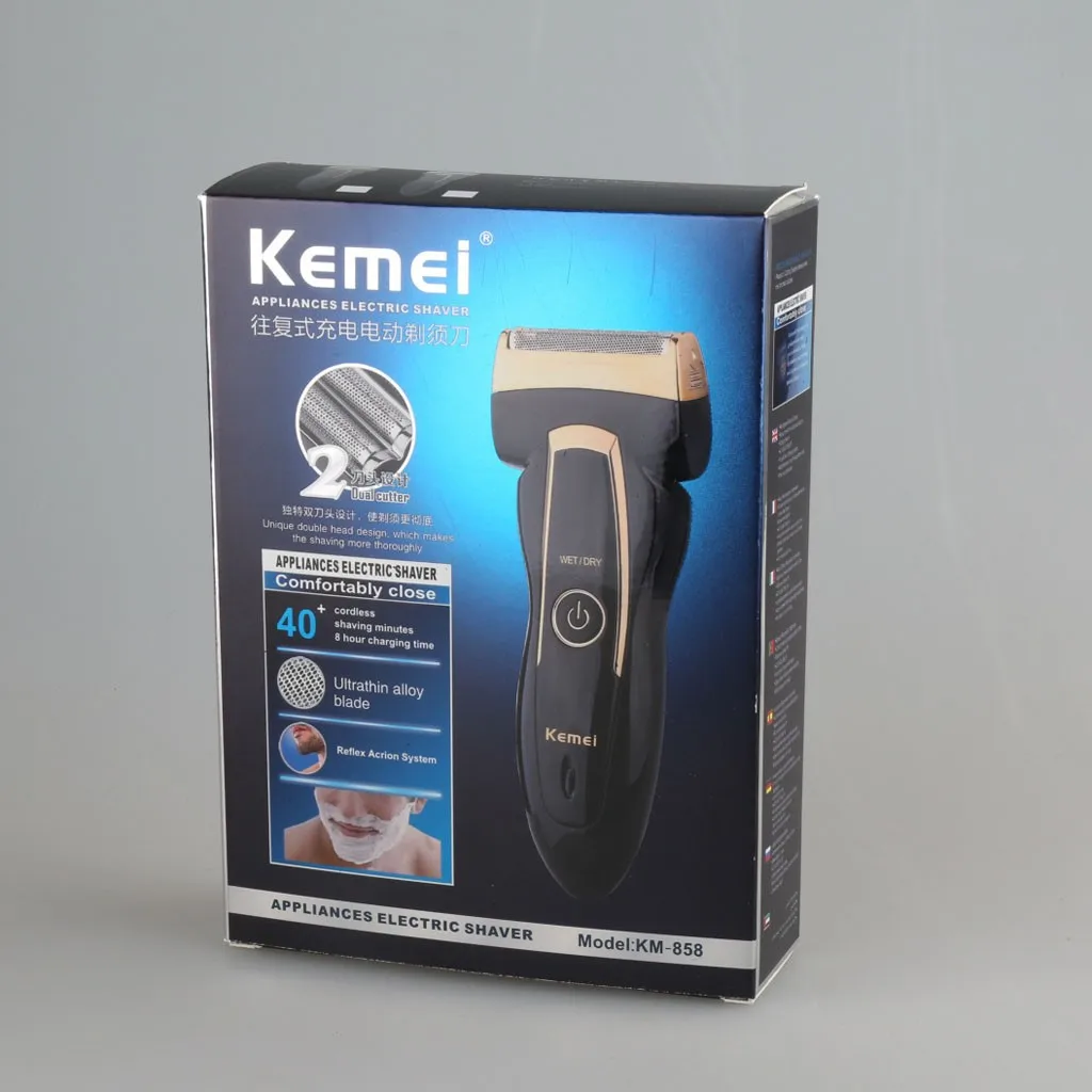 Kemei сплав двойной возвратно поступательный новый дизайн электробритва для