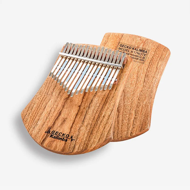 

GECKO Kalimba 17 Keys Thumb Piano builts-in EVA high-performance protective box, tuning hammer and study instruction