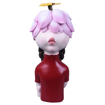 

2020 Nordic Ins Fashion Resin Birds Girl Cute Angel Figurines Statue Home Accessories Desktop Ornament Crafts Wedding Gift R1743