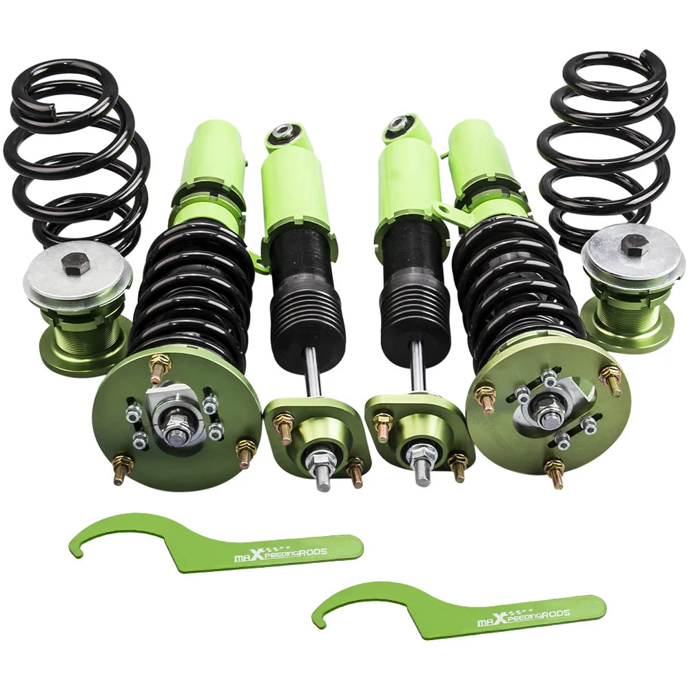 

COILOVER for BMW E46 3 SERIES ADJUSTABLE SUSPENSION COILOVERS COUPE 1998-2005 Shock Strut Adjustable Mount Coil Springs