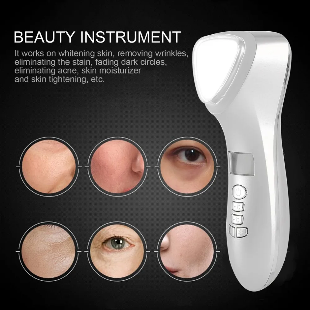

Household Beauty Instrument Hot Cold Hammer Massage Face Ultrasonic Vibration