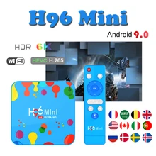 Set-Top-Box-H96 MINI Android 9.0 Media-Player-Box Allwinner H6 Quad Core 6K H.265 4GB RAM 128GB ROM support Youtube