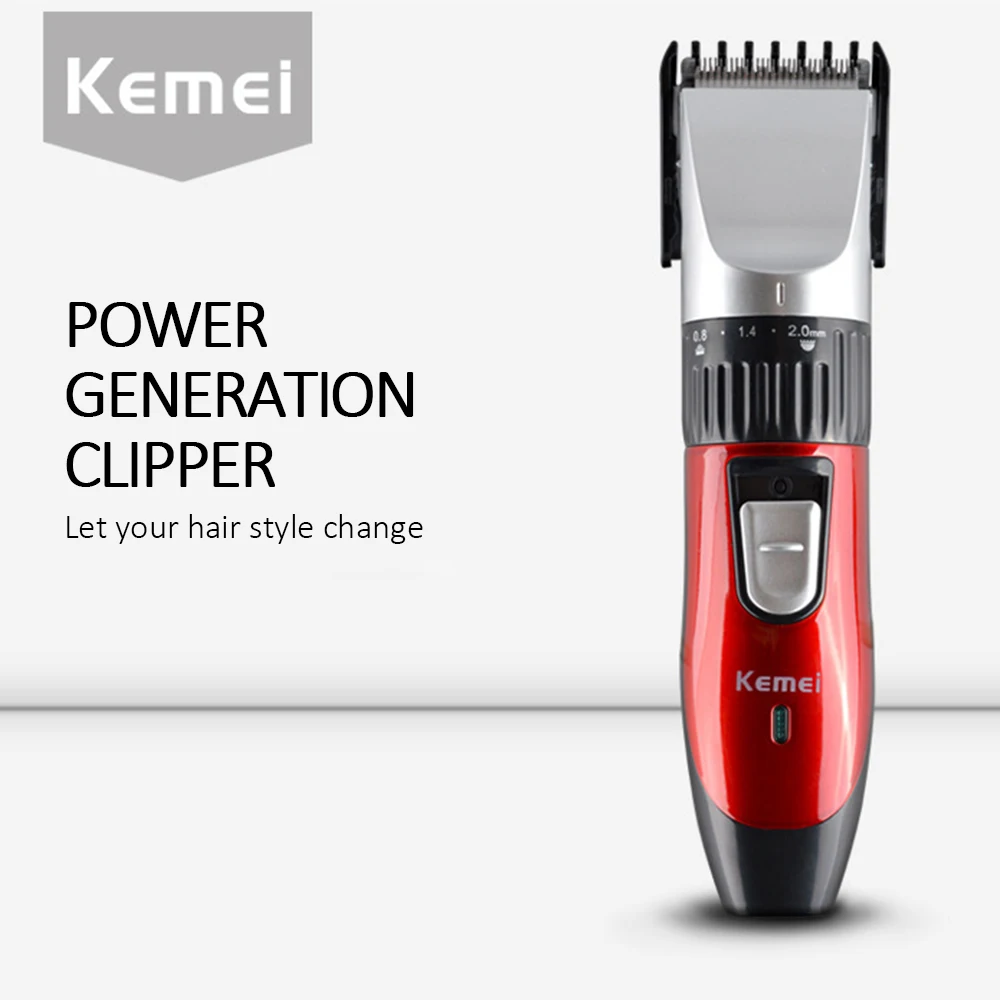 

KEMEI Rechargeable Hair Trimmer Clipper Shaver 3 Gears Adjustable Electric Haircut Machine Mower For Men's Beard Trimmer KM730