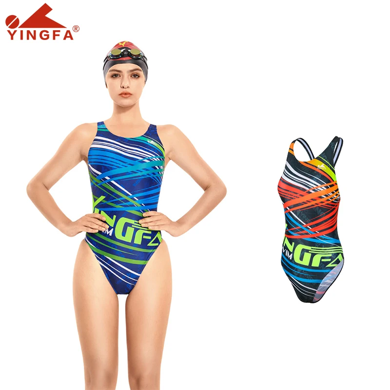 

YINGFA 678 Professional Training Competition Swimsuit One Piece Swimsuit Waterproof Chlorine Resistant 2020 New Women Swimwear
