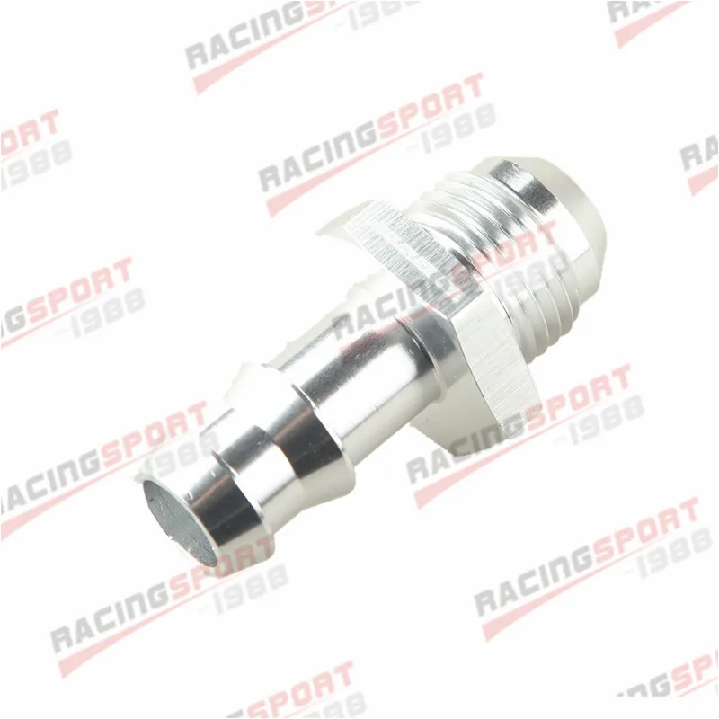 

8AN AN8 AN-8 To 1/2" Barb Aluminum Straight Fitting Adapter Fuel Line Silver