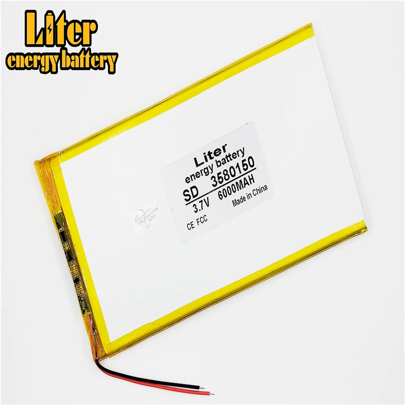 

3.7V 1PCS large capacity polymer lithium battery 3580150 6000mAh handheld computer charging treasure general Tablet PC