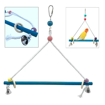 

Birds Swing Toys with Bells BirdsHanging Accessory for Bird Parrots Canary Macaw