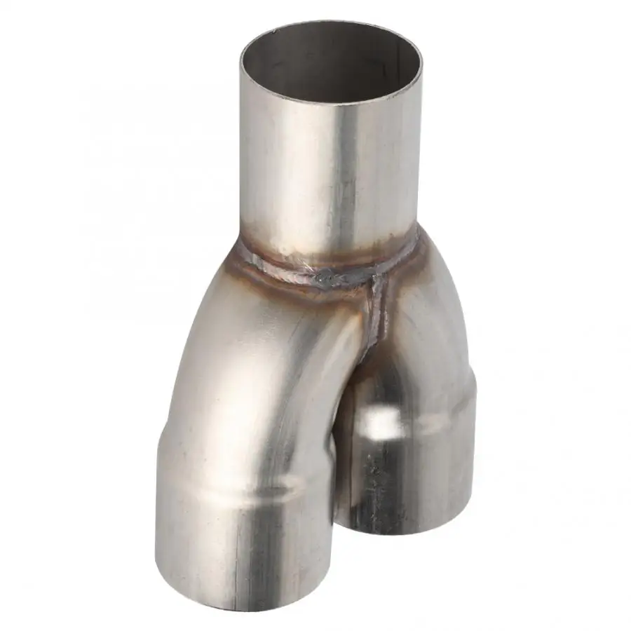 Универсальная Нержавеющая вытяжка Y Pipe Adapter 2.5in OD inlet to 2.5in ID Dual аксессуары для мотоциклов выхлопная труба