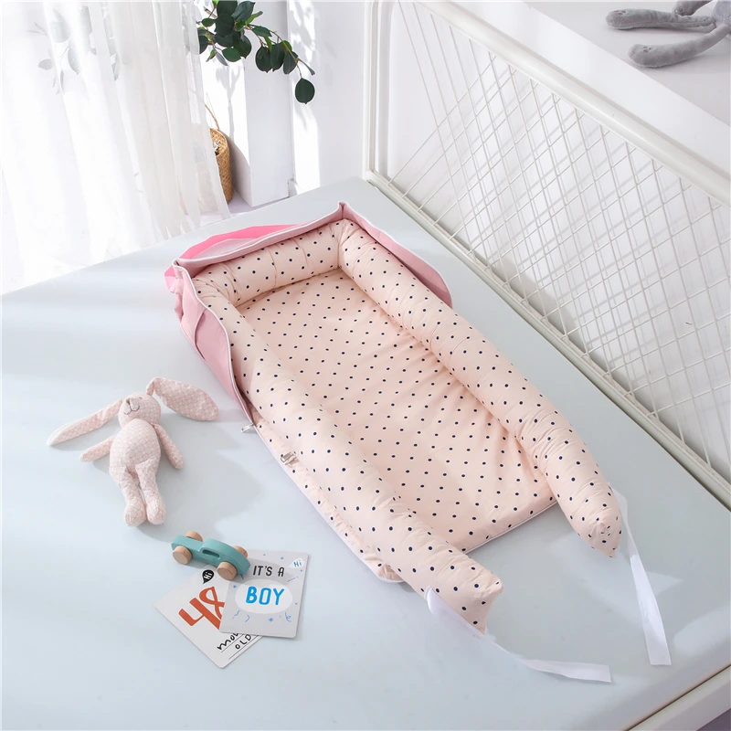 Переносная и моющаяся переносная кровать для детской кроватки с подушкой для мальчиков и девочек, детская хлопковая колыбель, бампер, Прямая поставка