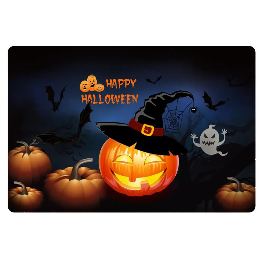 

Upetstory Halloween Theme Doormat for Entrance Door Waterproof Rubber Kitchen Bathroom Carpet Room Pad Non-Slip Home Floor Mats
