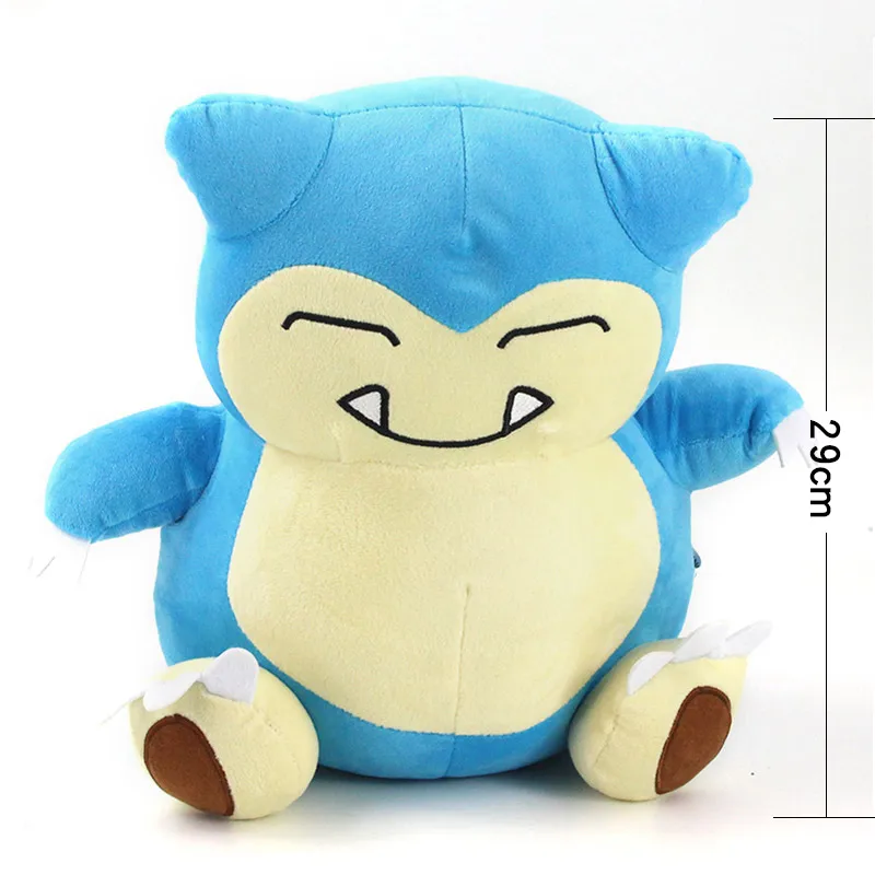 29 см Большой размер аниме Kawaii Snorlax Мягкие плюшевые игрушки Подушка Peluche мультфильм кукла подарки на день рождения для детей - Цвет: 29cm B