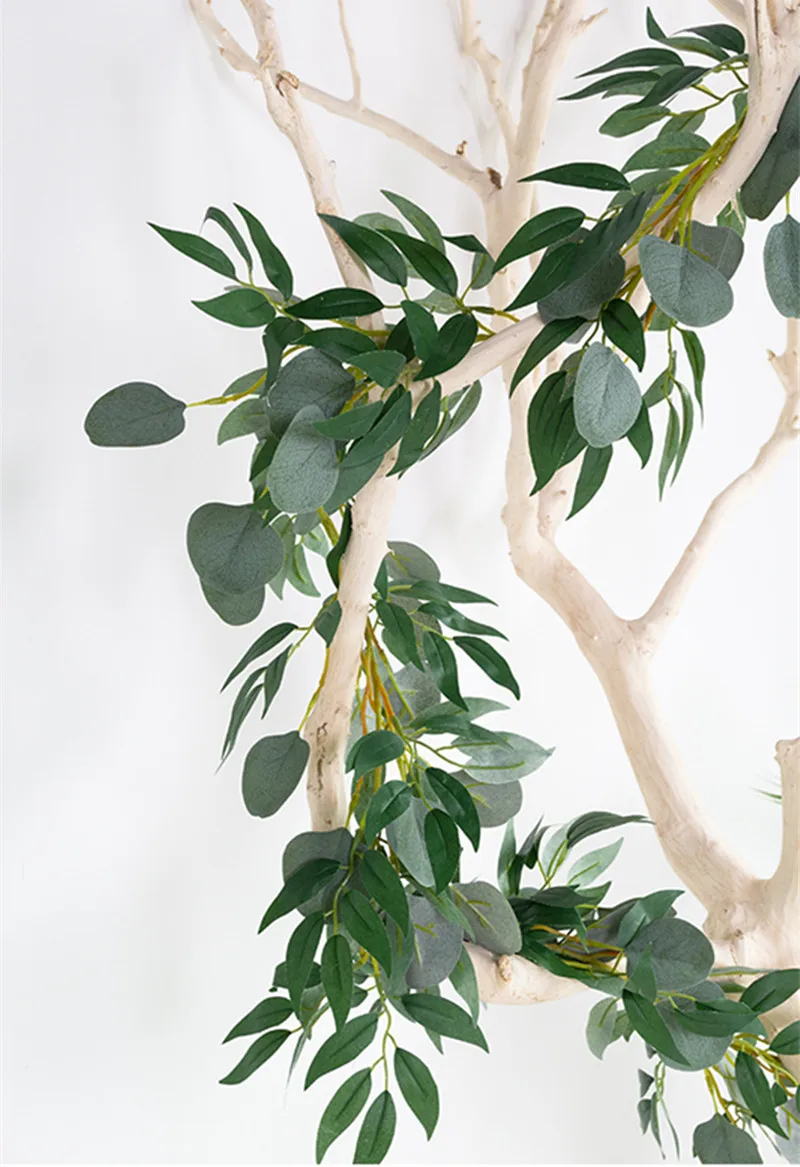 Eucalyptus Bundle Faux Flowers Evergreen tree artificial Plants para decoracion home decor Vase