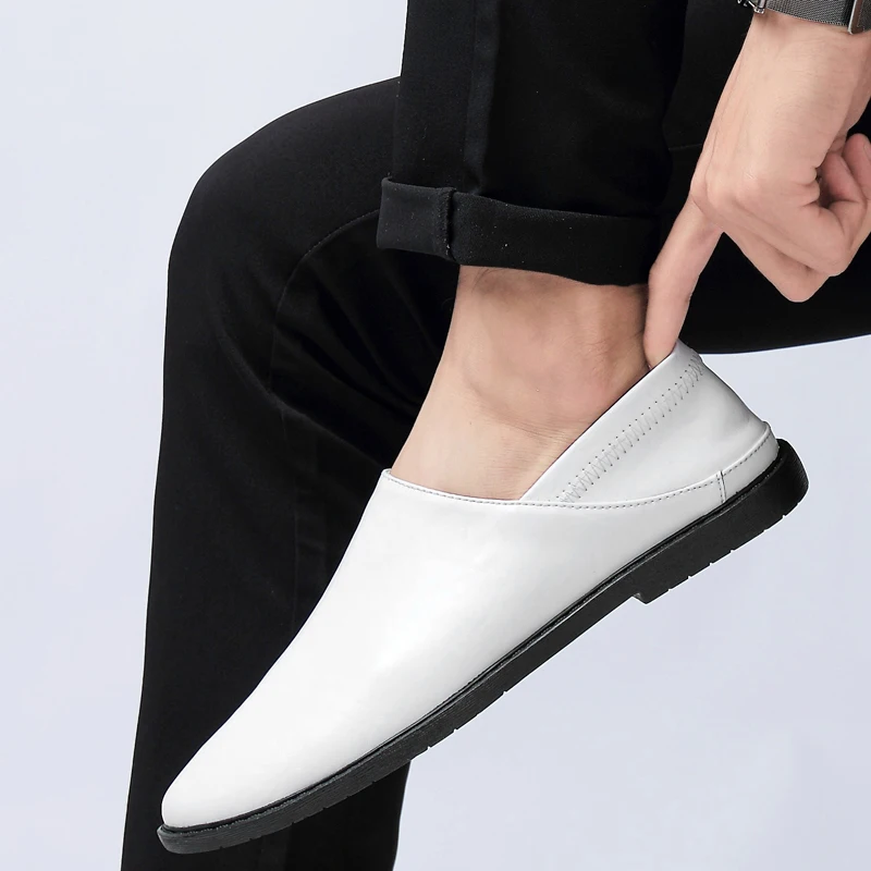 Big Size 36-55 Unisex Men Genuine Leather Comfortable Mens Loafers Luxury Breathable Male Shoes Zapato De Cuero Hombre Casual 5