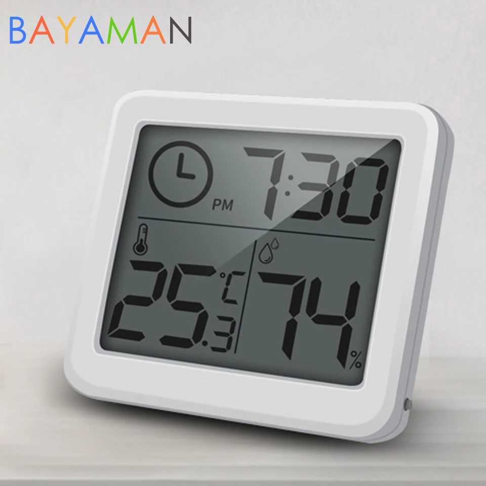 baby room digital LCD temperature and humidity meter Indoor mini Child environmental testing monitor wireless
