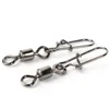 30pcs/lot Fishing Connector Swivels Interlock Pin Snap Rolling Swivel Stainless Steel Snap Fishhook Lure Fishing Accessories 5