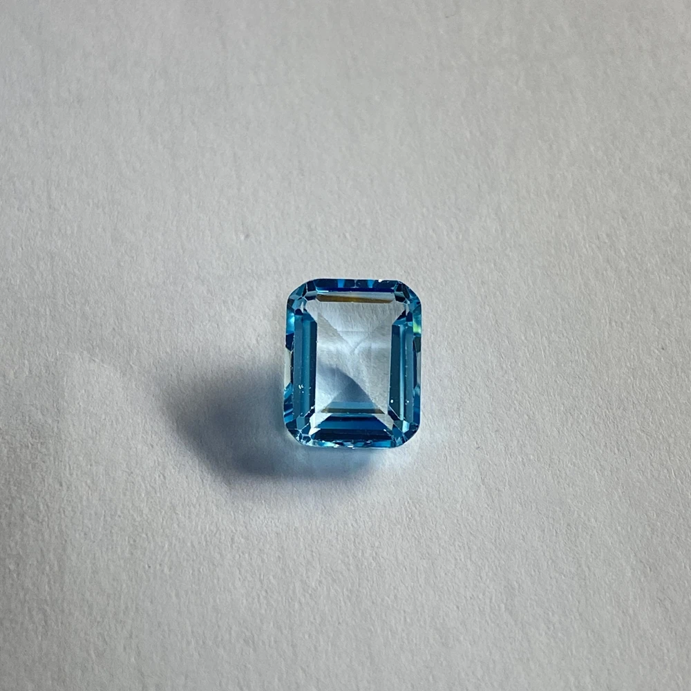 Pedra preciosa corte esmeralda 10 × 8mm