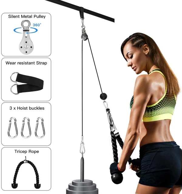 Pulley Cable System Pulley System Gym Fitness Lift Tricep Rope