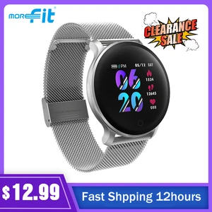 Image 1 - מקורי מלא מגע MoreFit גברים נשים חכם שעון קצב לב צג הודעה תזכורת עמיד למים Smartwatch Relojes Inteligentes