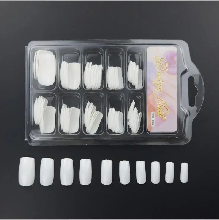 

Natural Color Transparent Color Manicure Stick Completely Fake Nails 100 Pieces Boxed Nail Patch Nail Tip Wholesale