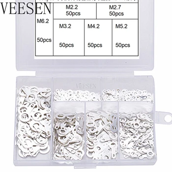 

300Pcs M2.2 M2.7 M3.2 M4.2 M5.2 M6.2 Single Head Brass Soldering Terminal Circular Welding Washer Sheet Soldering Lug Kits