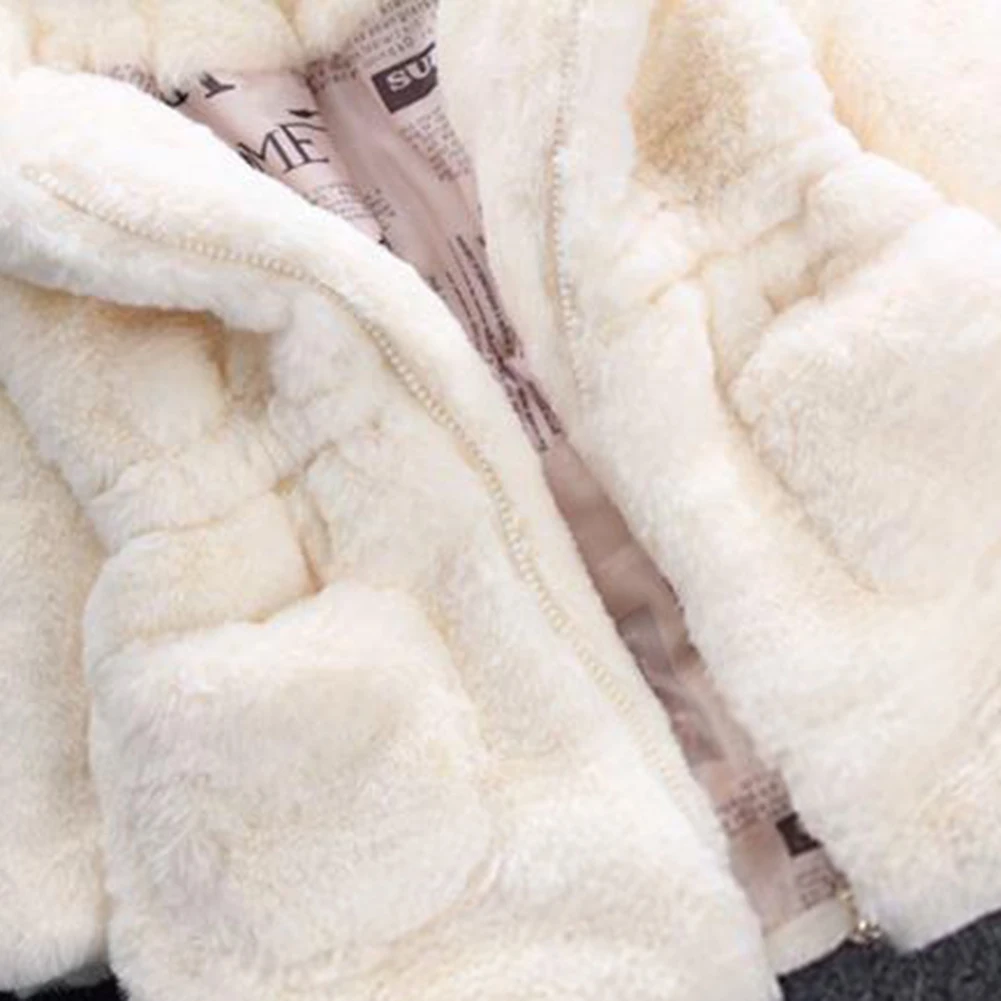 Зимнее Детское пальто для девочек пальто с искусственным мехом пальто с капюшоном с милыми заячьими ушками плотная теплая куртка, верхняя одежда для девочек, куртка, одежда