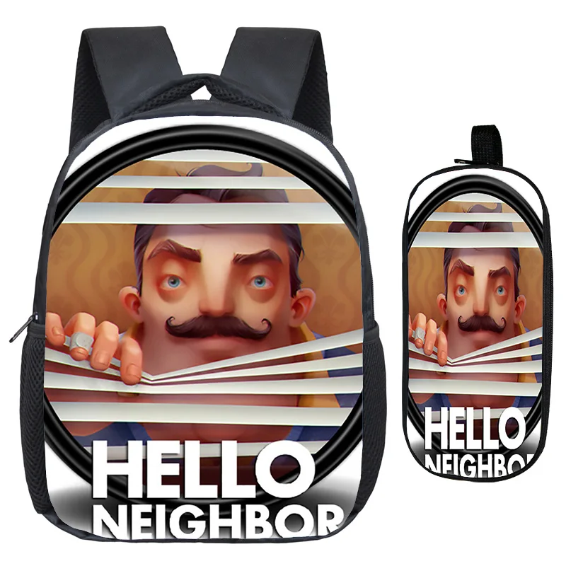 Милый рюкзак Hello neigher, школьные сумки, отличное качество печати, узор, рюкзак для детей, Детский рюкзак для детского сада с ручкой - Цвет: 13
