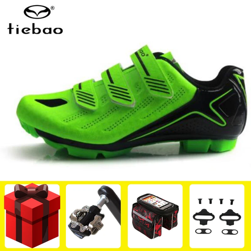 Tiebao cycling shoes sapatilha ciclismo mtb men sneakers women mountain bike shoes SPD pedals self-locking breathable riding