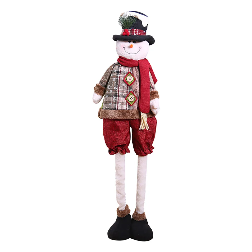 Рождественская Выдвижная стоящая Рождественская Кукла Рождественское украшение большая кукла Санта-Клаус снеговик лося Детская Новогодняя Подарочная игрушка