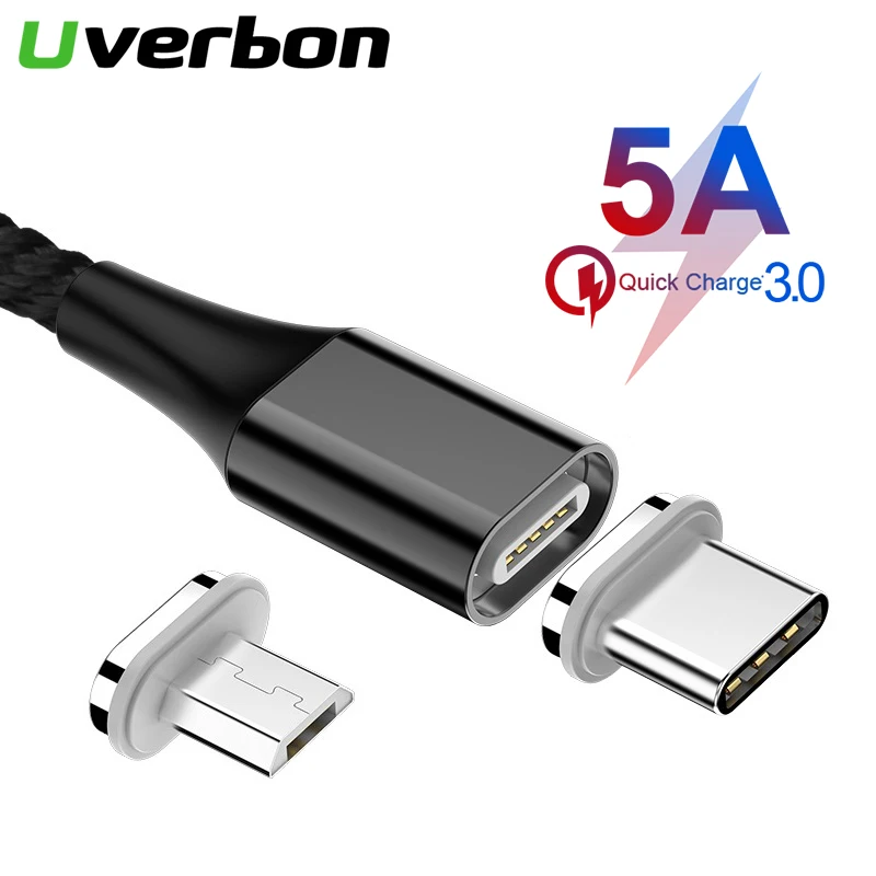 Магнитный кабель типа C mi cro USB быстрая зарядка шнур для huawei P20 P30 samsung S8 S9 5A USB C Быстрая зарядка Кабо для Xiaomi mi 8 mi 9