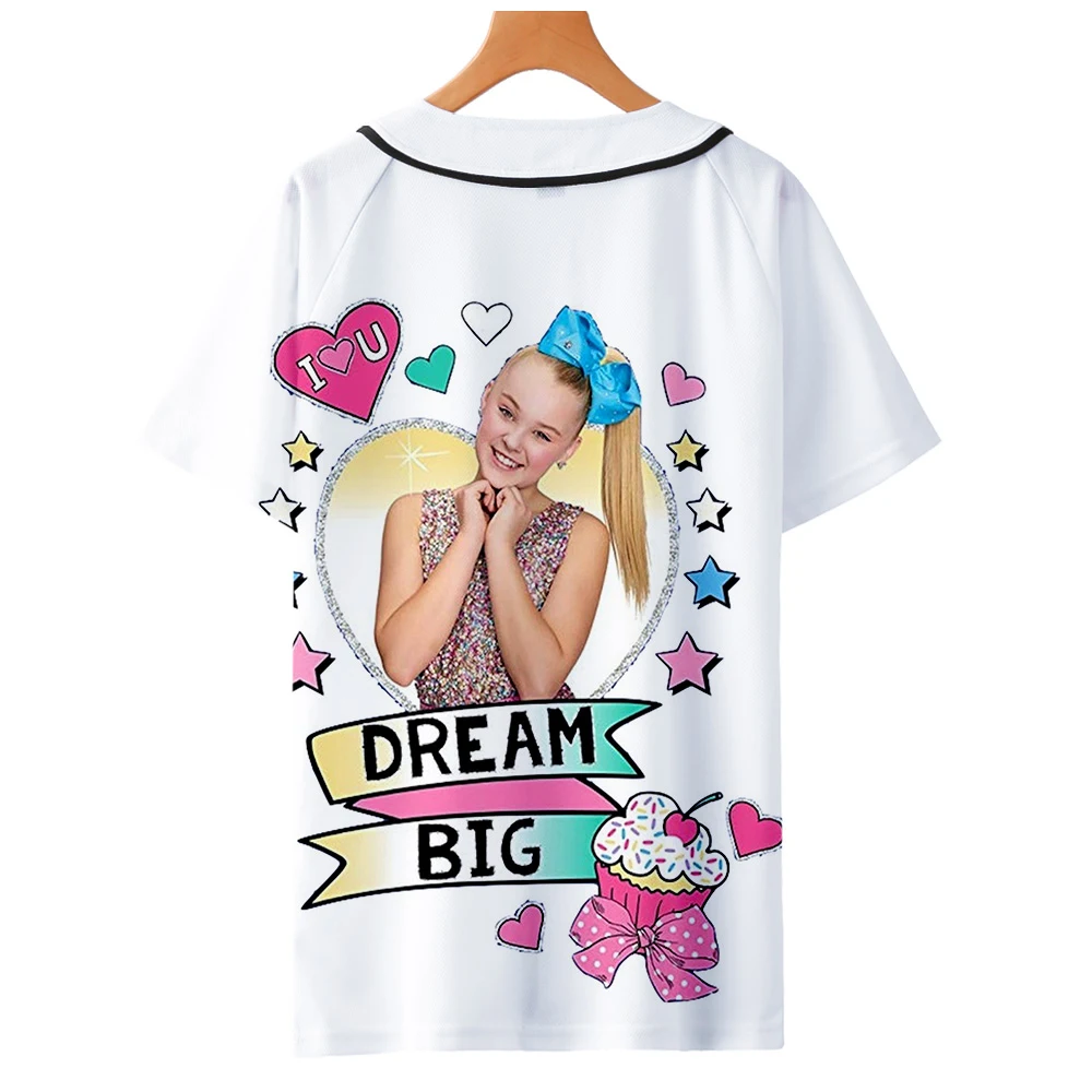 JOJO SIWA печатных 3D футболки Бейсбол для женщин/мужчин модные летние с коротким рукавом футболки Лидер продаж мода уличная одежда