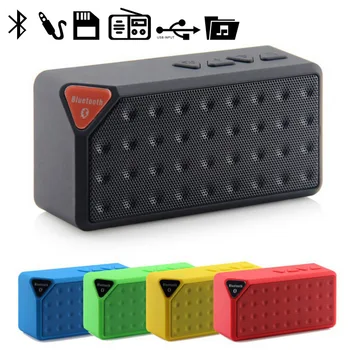 

Mini Wireless Bluetooth Speaker X3 Portable Rectangle Speaker Subwoofer Car Outdoor Mini Speaker Support TF card 2020 New