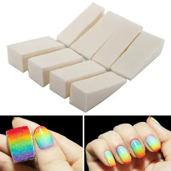 

8Pcs Nail Art Sponge Accessories Gradient Color Stamping Transfer Sponge Color Changing Stamp Drawing Coloring Triangle Sponges