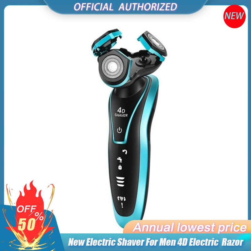2021 Electric Shaver USB Rechargeable Hair Cutting Machines 4D Razor For Men Beard Trimmer Professional Trimmers | Бытовая техника