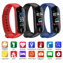 Смарт-браслет, часы, спортивный шагомер M3 Plus, Bluetooth, монитор сердечного ритма, фитнес, умный Браслет, шаговый шаг для IOS, Android