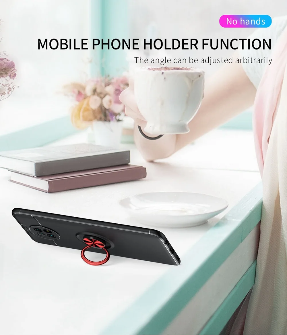 xiaomi leather case design KEYSION Ốp Lưng Chống Sốc Cho Xiaomi Redmi Note 9T 5G Silicone Mềm Vòng Nam Châm Giá Đỡ Lưng Điện Thoại Dành Cho redmi 9T 9 Công Suất xiaomi leather case hard