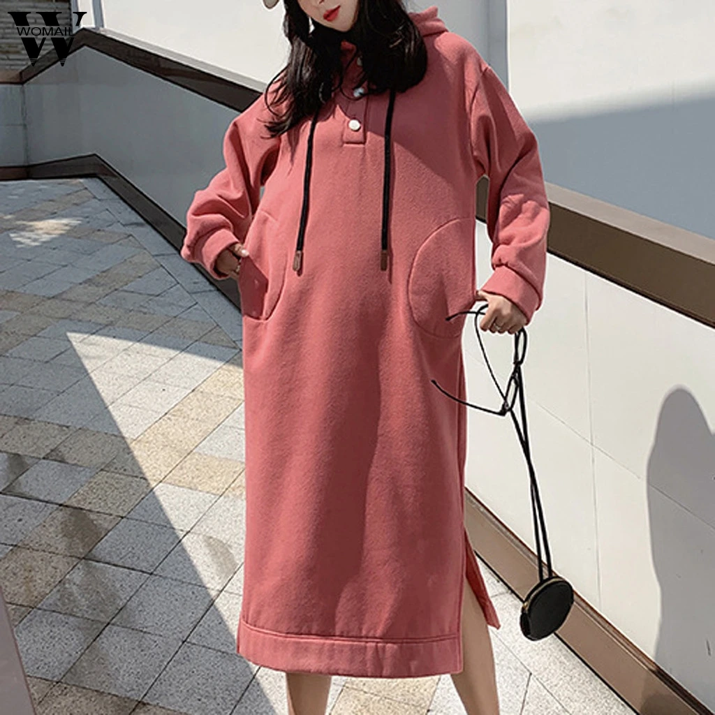 Womail, толстовка, зимняя, теплая, с воротником-хомутом, Harajuku, толстовки, для женщин, на завязках, Толстовка С Карманами, Moleton Feminino Inverno N4