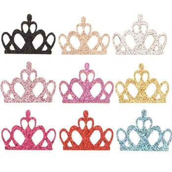 

45PCS 1.4inch Hollow Crown Girls Hair Accessories Tiara Accessoy for Hair bows Barrettes Boutique Headwrap No Hairclips