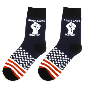 

2020 Symbolizes Black Equality, High Quality Fine Neutral Print Leisure Hip Hop Skateboard Socks for Adults