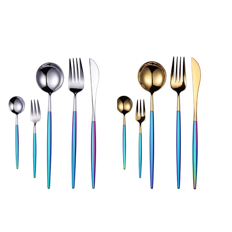 24pcs rainbow cutlery Christmas gift (2)